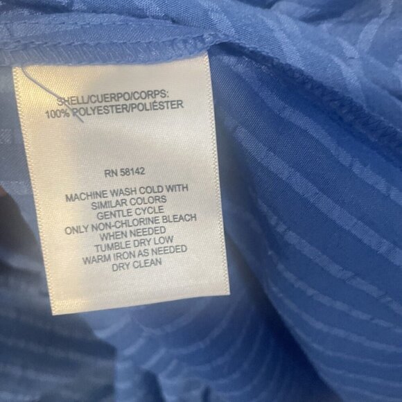 London Times Dress Womens Plus 1X Blue Striped Sleeveless Coastal Ladies NWT - Picture 7 of 11